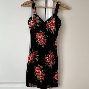 Forever21 floral velvet dress